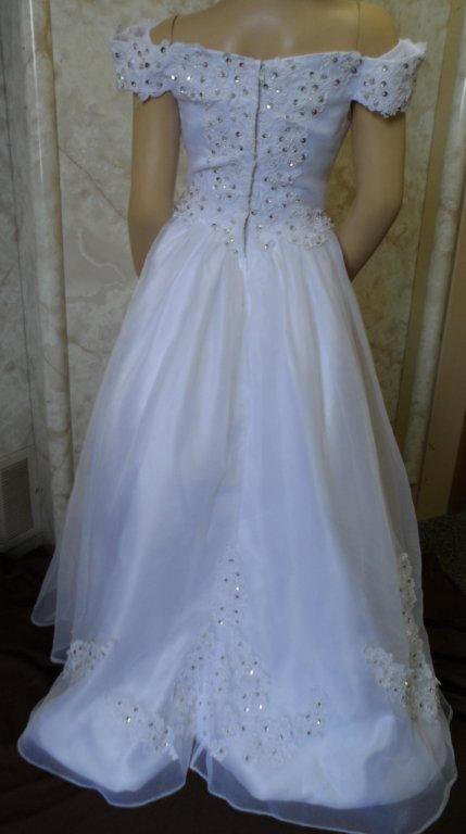 miniature bridal gown off shoulder