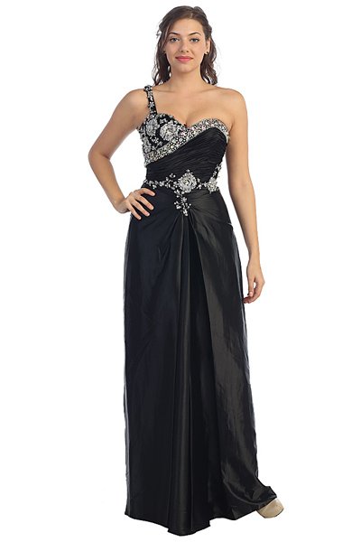Cheap black prom dress