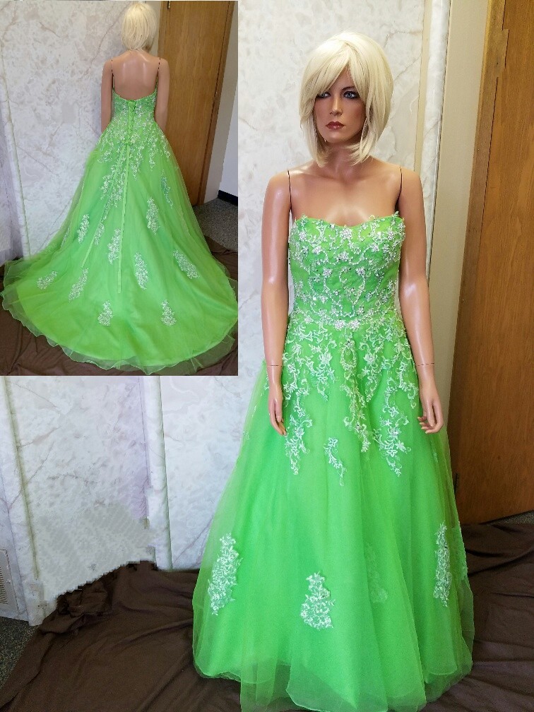 lime green wedding dress