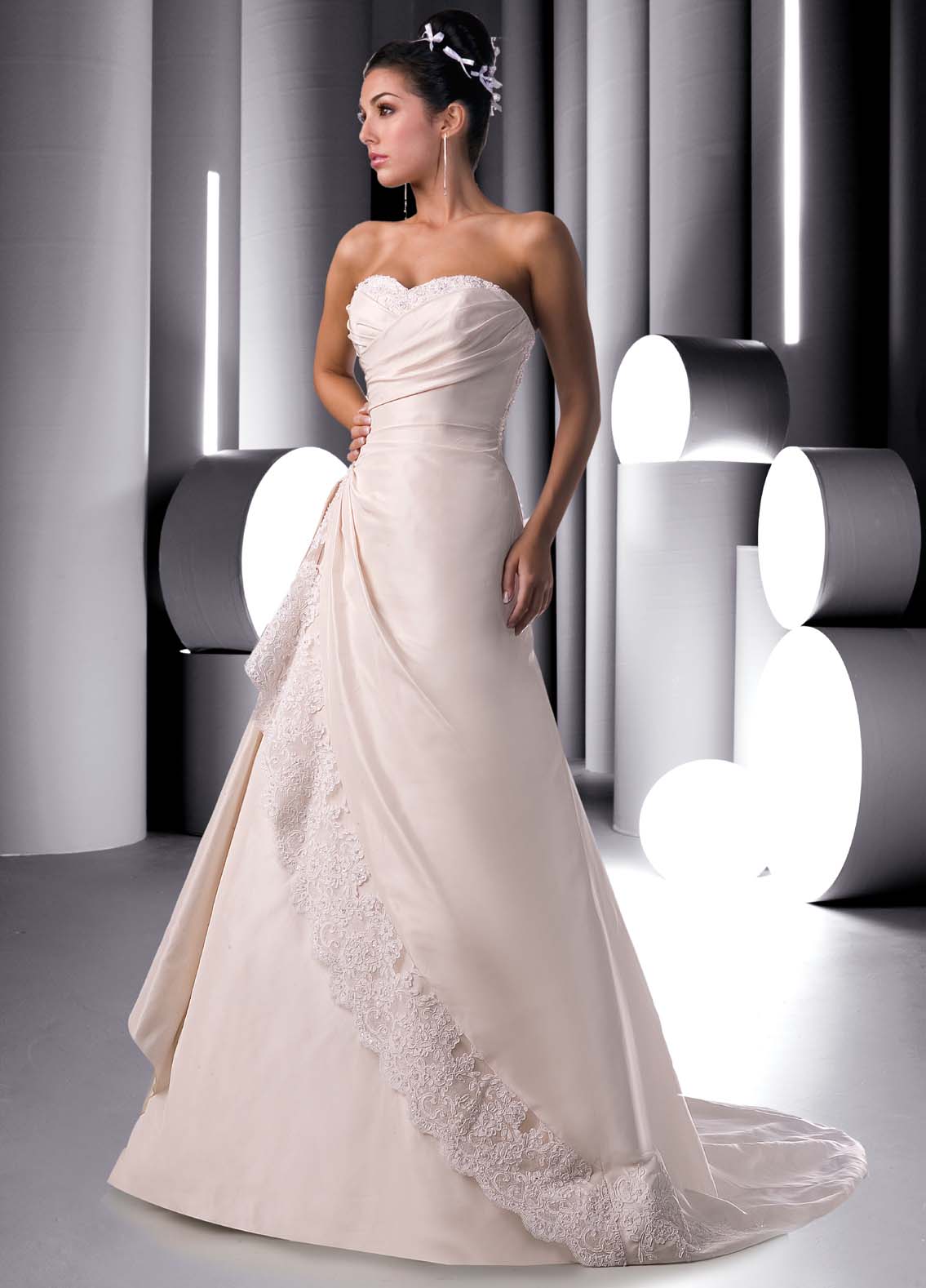 Kristen  Asymmetrical Low Back Fitted Wedding Gown  Iconic  Galia Lahav  Couture