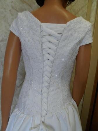 wedding dress with corset lace up