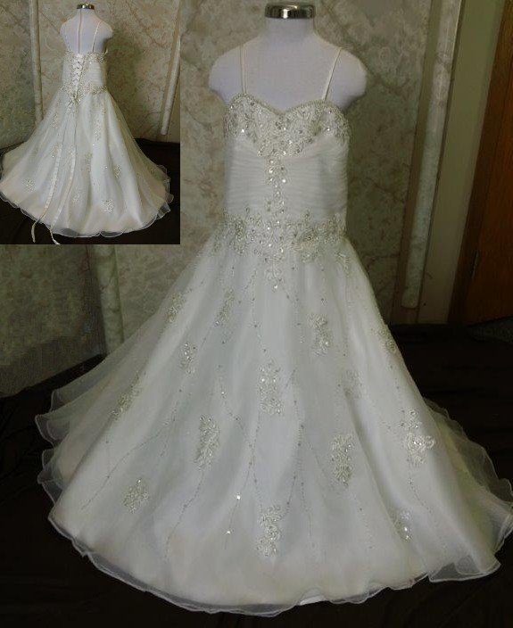crystal beaded flower girl dress
