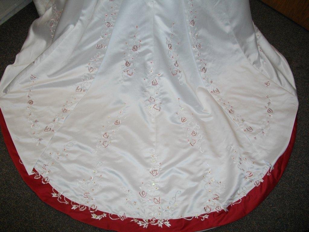 Embroidered wedding gowns with color