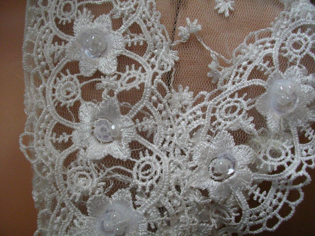 lace fabric with beading