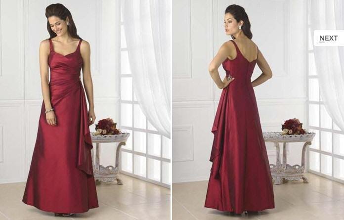 long burgundy bridesmaid dresses