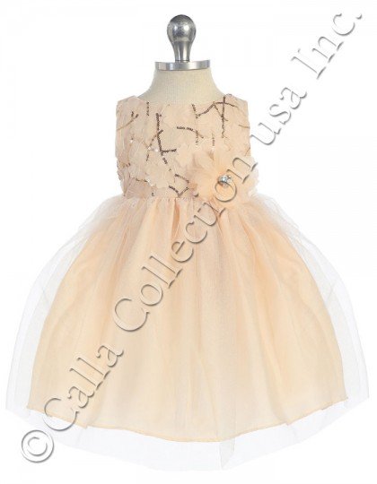 champagne infant sequin dresses