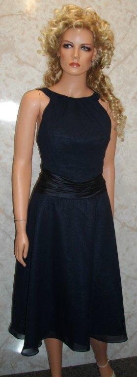 chiffon bridesmaid dresses in navy