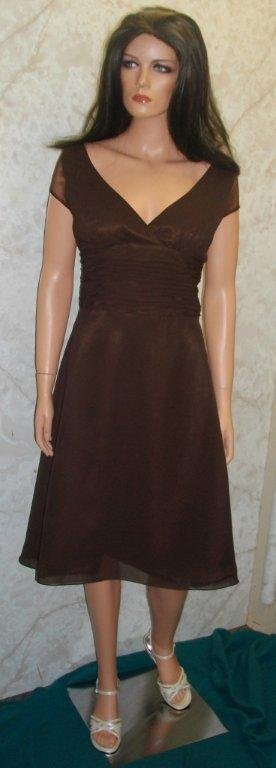 brown mother of the bride dress