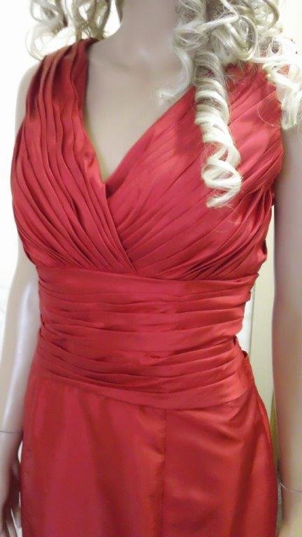 red bridesmaid dress