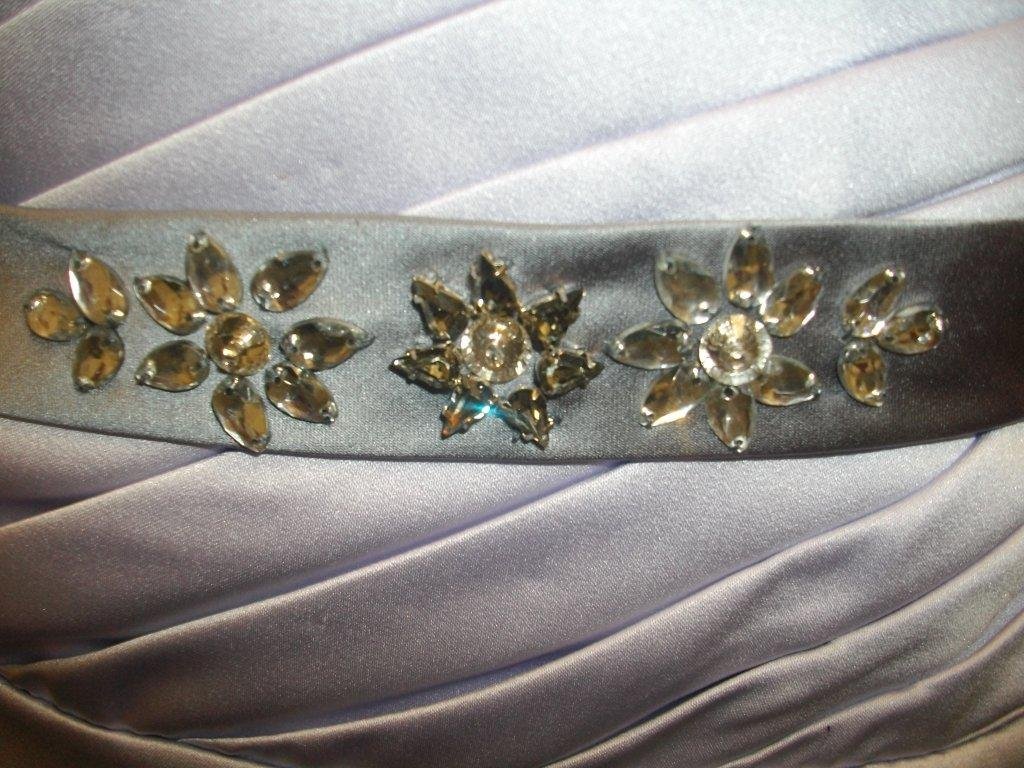 Beaded platinum sash