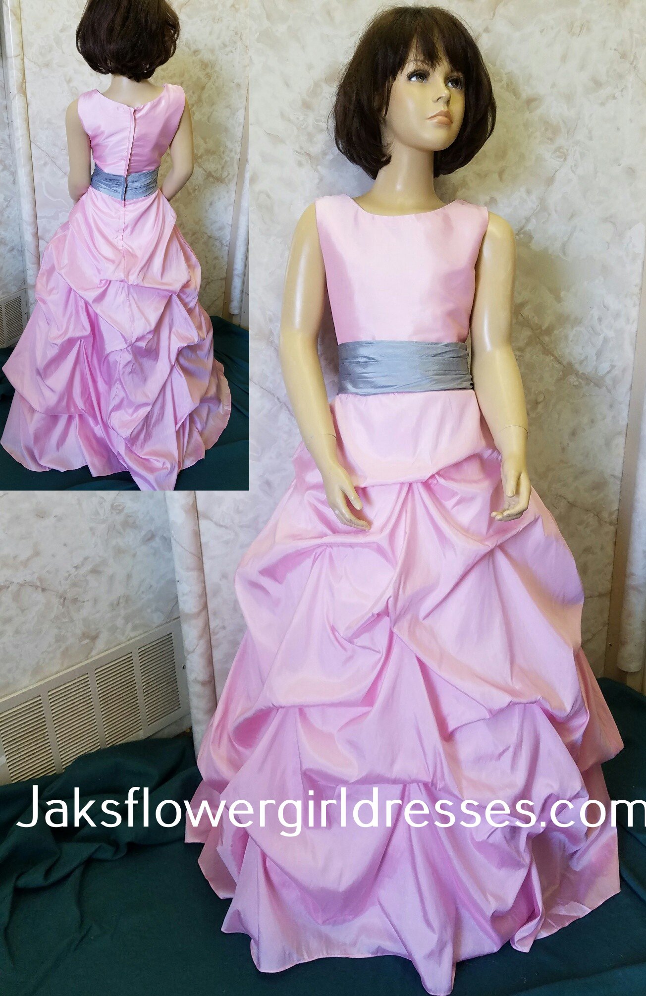 pink flower girl dresses 