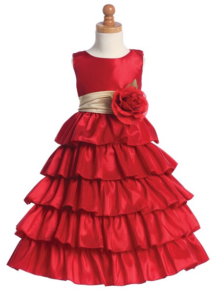 pretty red ruffle dress