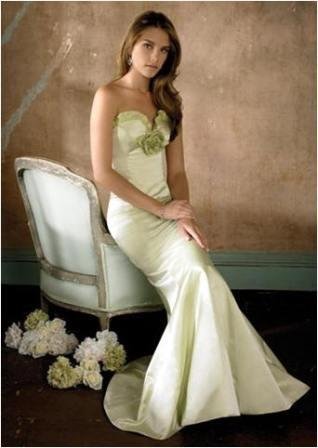 green wedding attendants