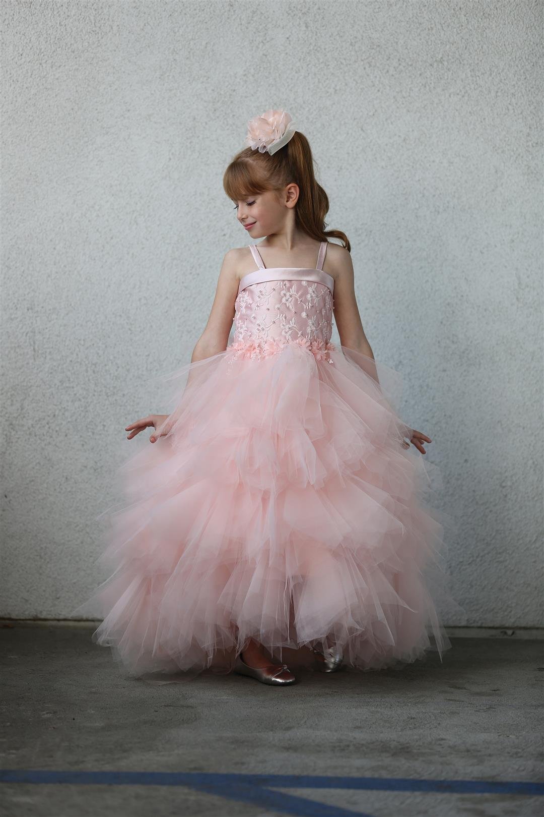 tiered high low dress