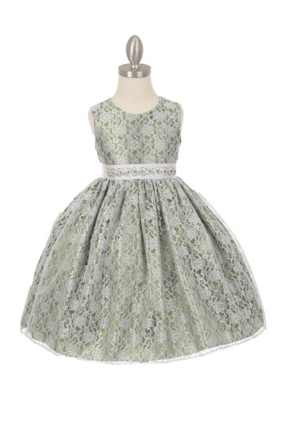 sage lace dress