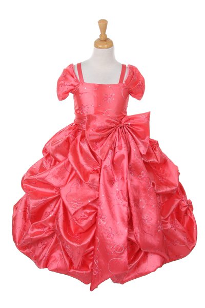 girls long formal coral dresses under 100