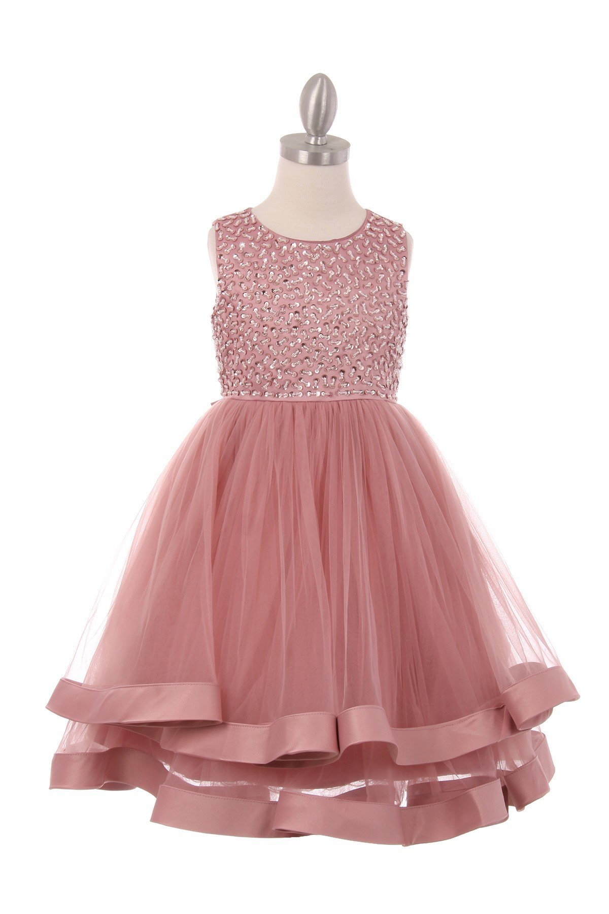 girls rose semi formal dress