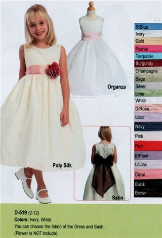 little girl dresses with colorful sashes