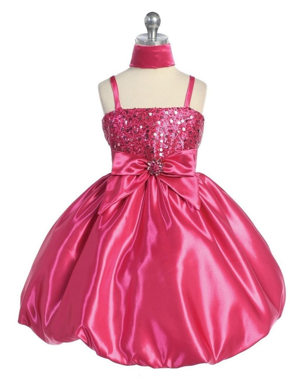 fuschia party dress