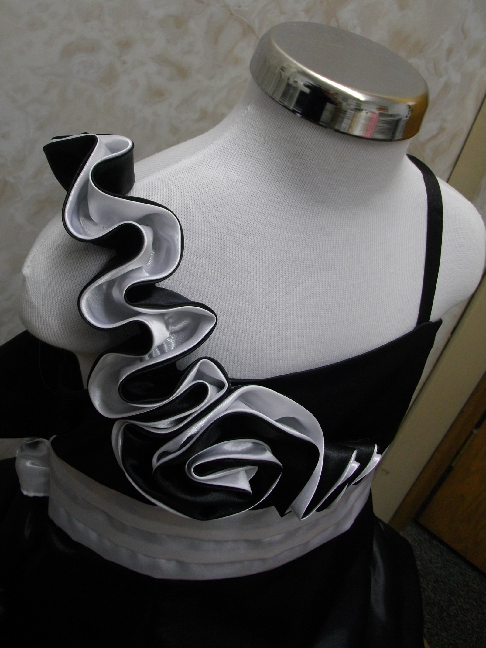 one shoulder ruffle dress