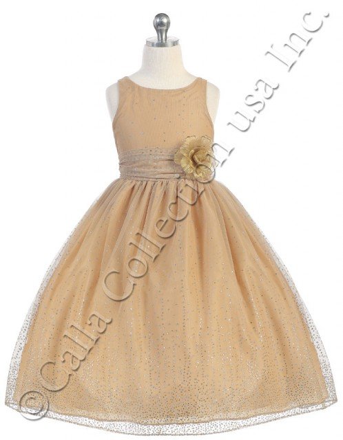 gold girls christmas dresses
