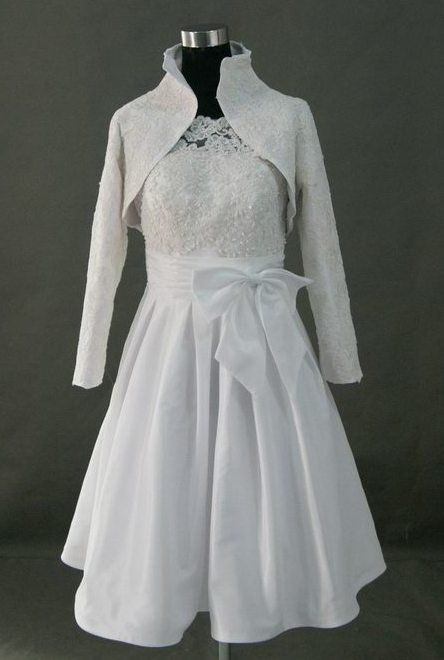 lace dress with long sleeve jacket