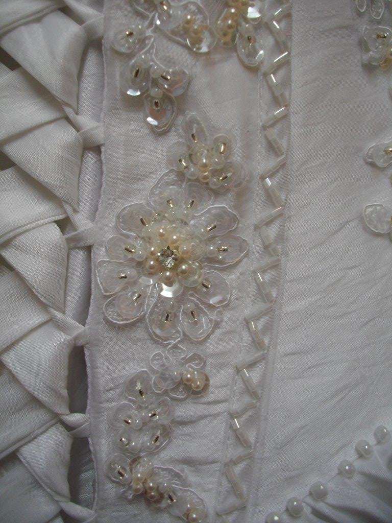 corset with beaded applique