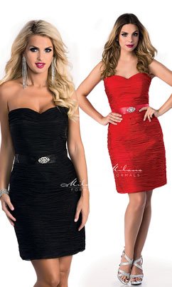 red and black womens dresses