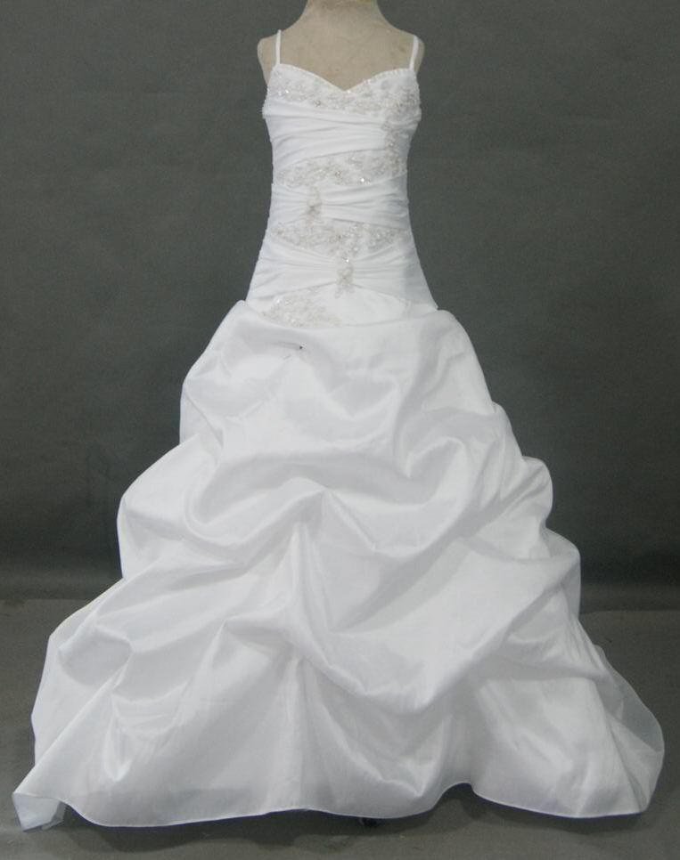 spaghetti strap minature bridal gown