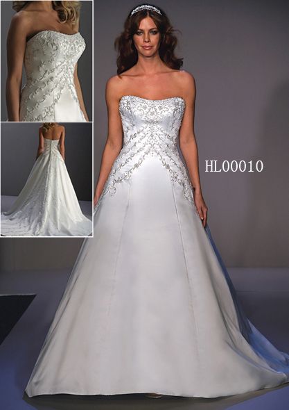 slender wedding gown
