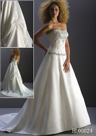 form fitting crystal and seed pearl wedding gown