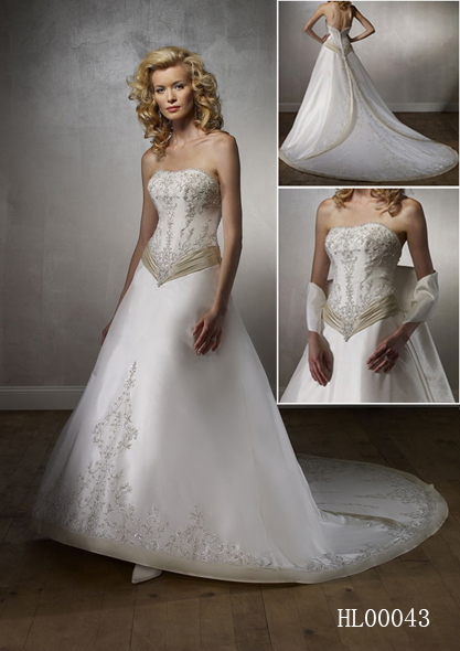 taffeta bridal gown