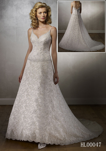 fitted lace wedding gowns