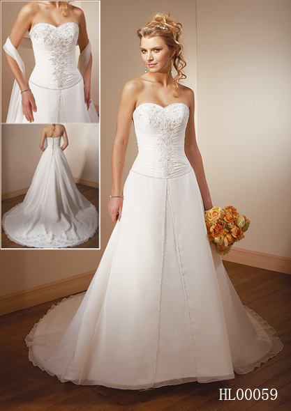 discount strapless bridal dress
