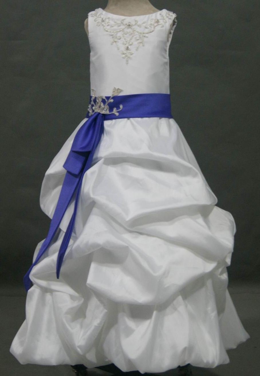 girls taffeta and lace pickup dress