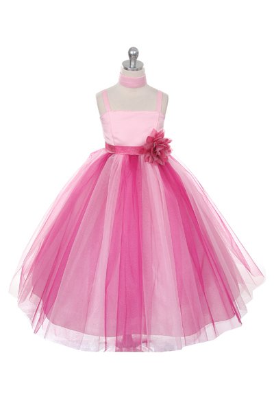 pink tulle dresses for girls