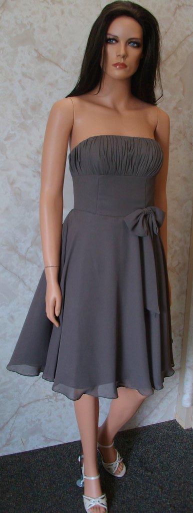 charcoal grey bridesmaid dress