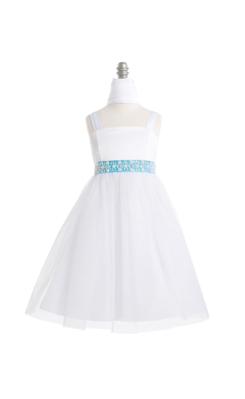 little girl dresses with turquoise belt