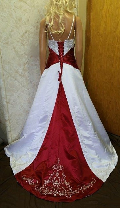 Red And White Wedding Dresses.