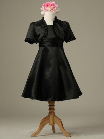 black flower girl dress made USA