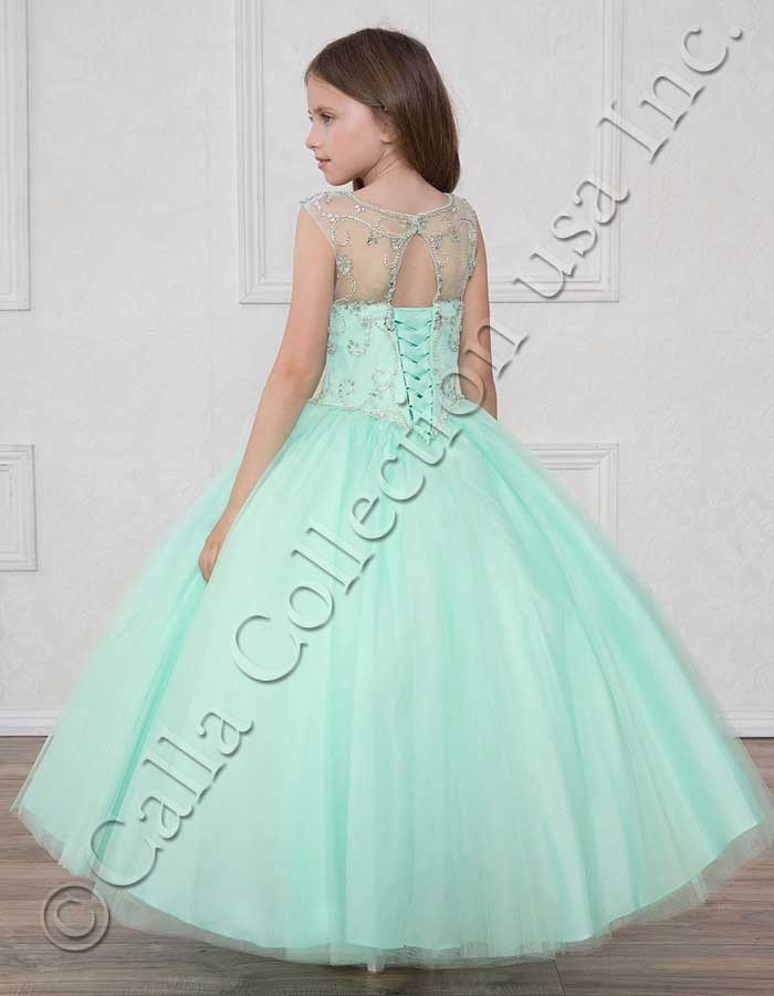 Mint Rhinestone Pageant Dresses