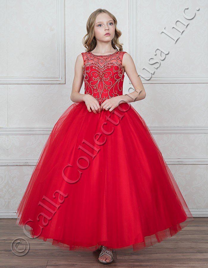 Red Rhinestone Pageant Dresses