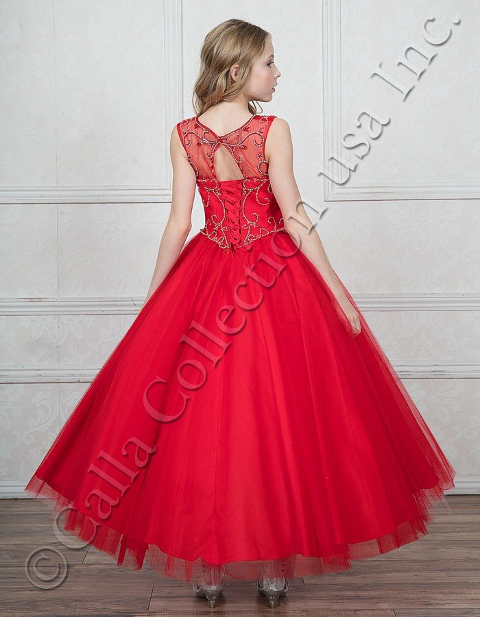 Red Rhinestone Pageant Dresses