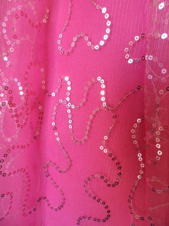 pink sequin prom dress