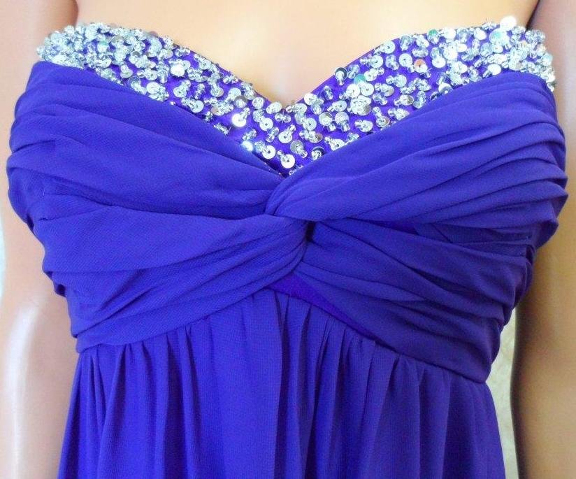 blue chiffon bridesmaid