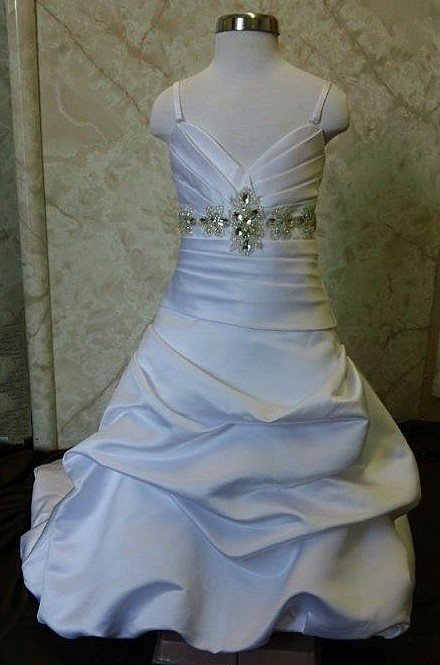 Beaded Sash Flower Girl Dress