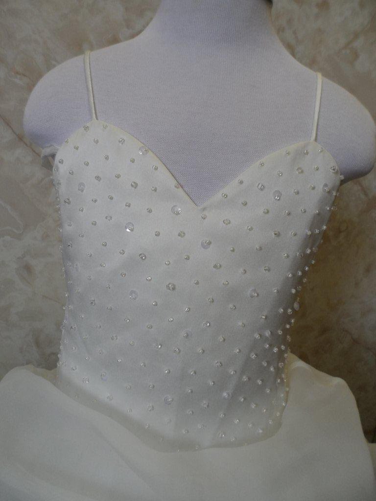 spaghetti strap, corset, beaded bridal gown