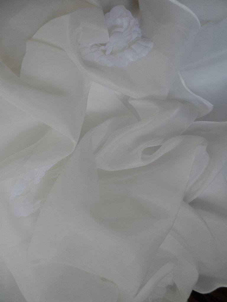 organza bridal ball gown with pickups