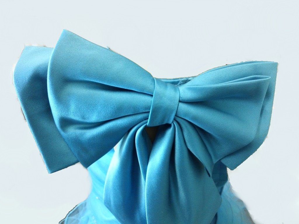 large bows on shoulders