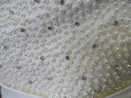 peal rhinestone bodice